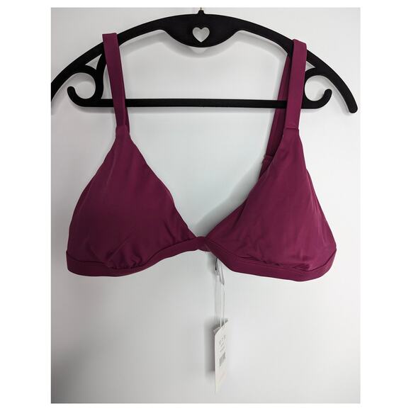 Andie Swim Bikini Top The Caicos Plum Red - Picture 2 of 9